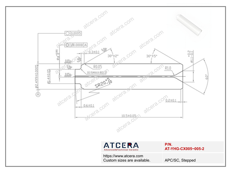 Drawing of APC SC, Stepped