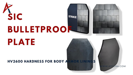 Siliciumcarbideplaten HV2600 Hardheid voor body pantser voeringen